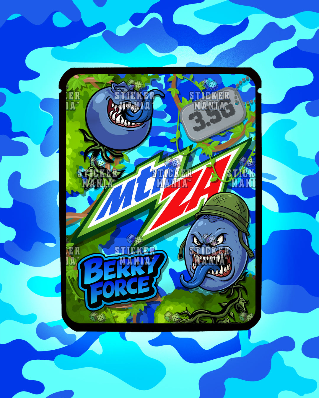 Mtn Za Berry Force | Pre-Made Sticker Bag | 3.5g