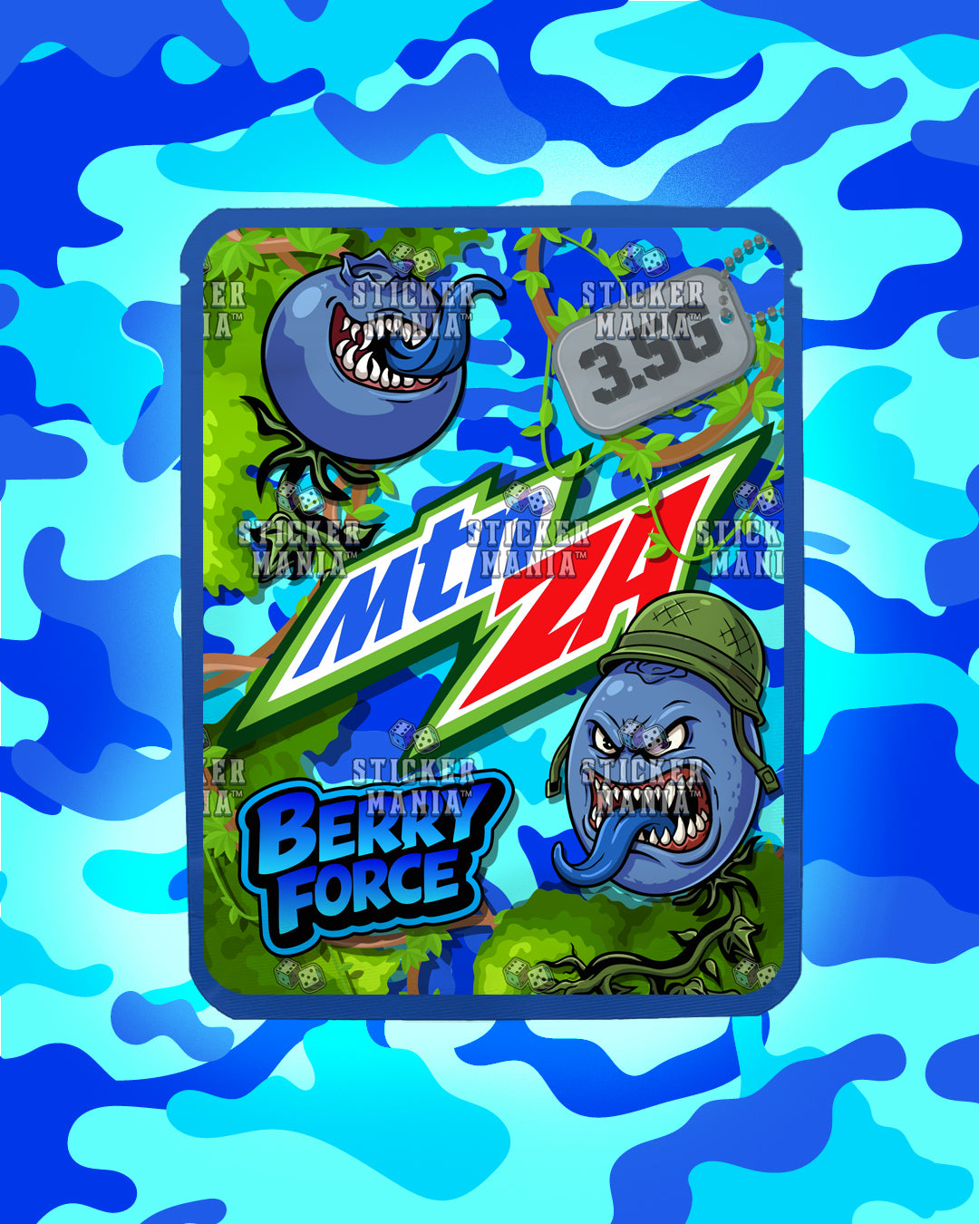 Mtn Za Berry Force | Pre-Made Sticker Bag | 3.5g