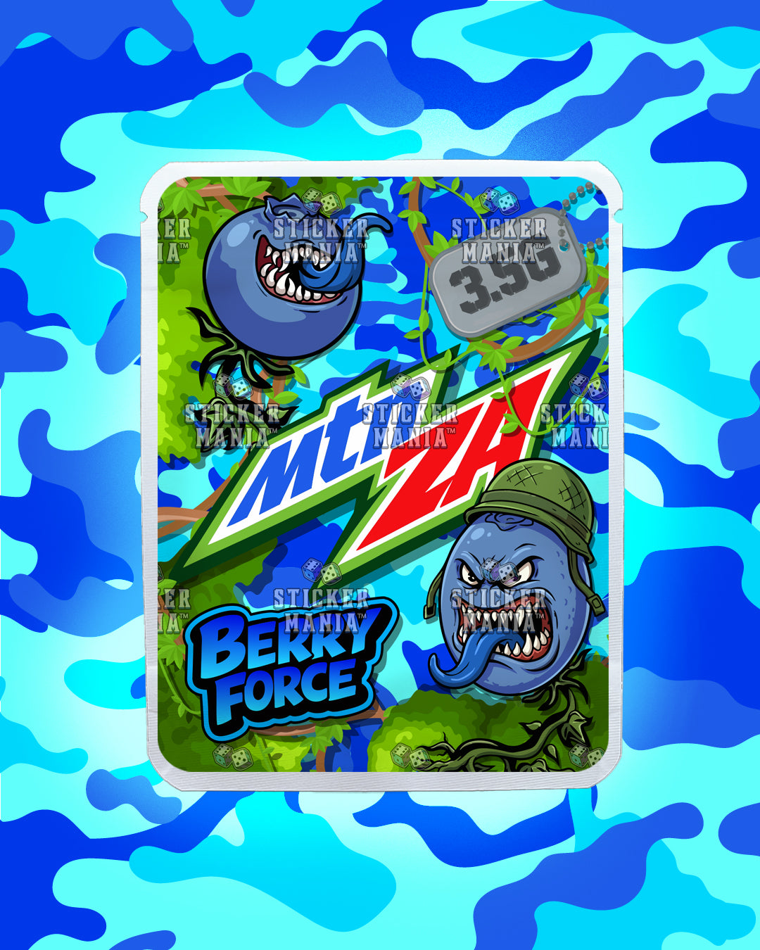 Mtn Za Berry Force | Pre-Made Sticker Bag | 3.5g