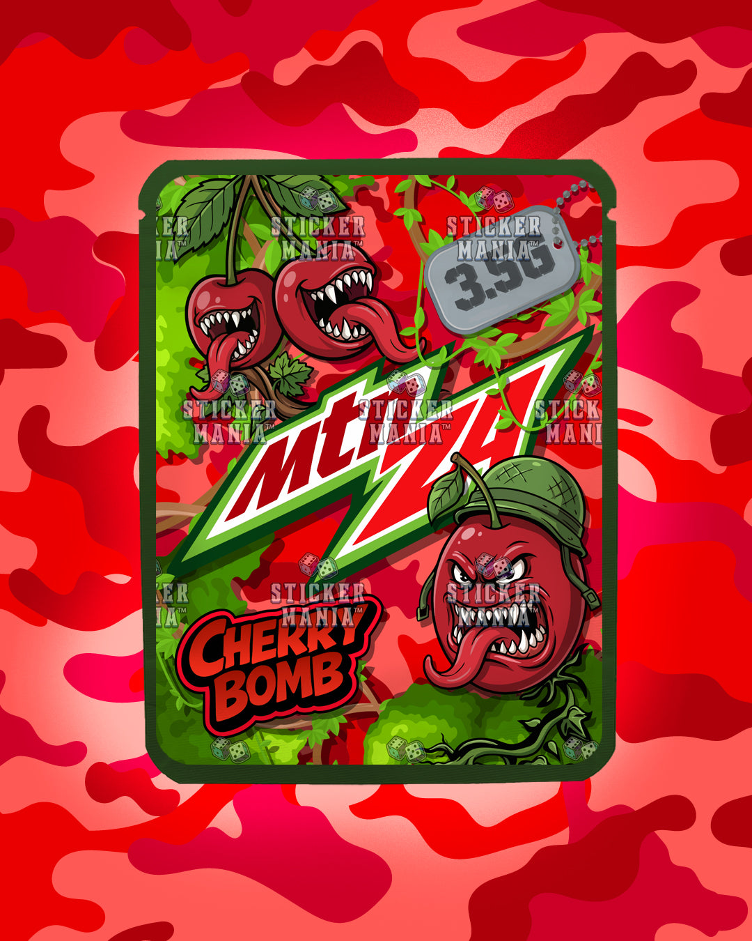 Mtn Za Cherry Bomb | Pre-Made Sticker Bag | 3.5g