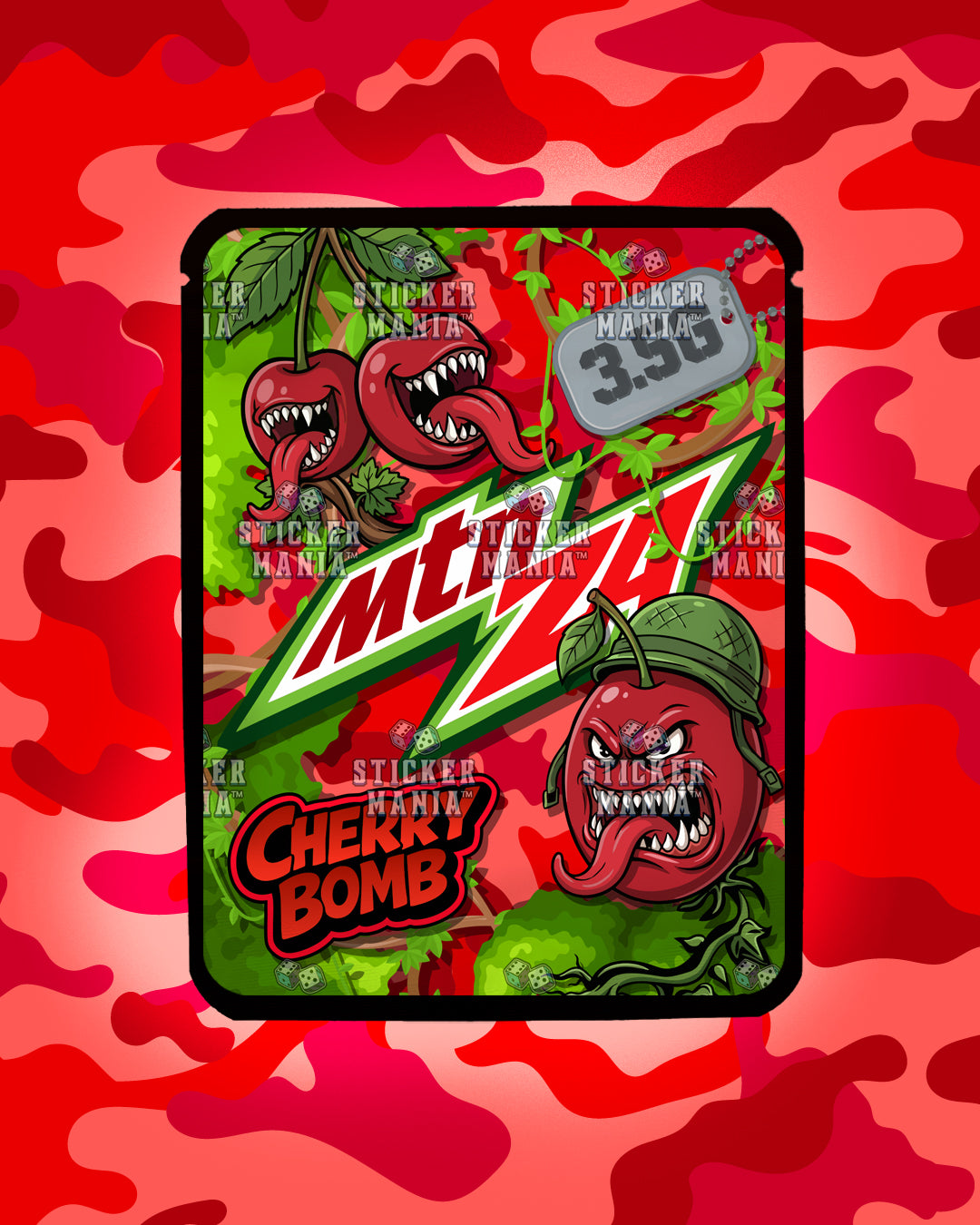 Mtn Za Cherry Bomb | Pre-Made Sticker Bag | 3.5g