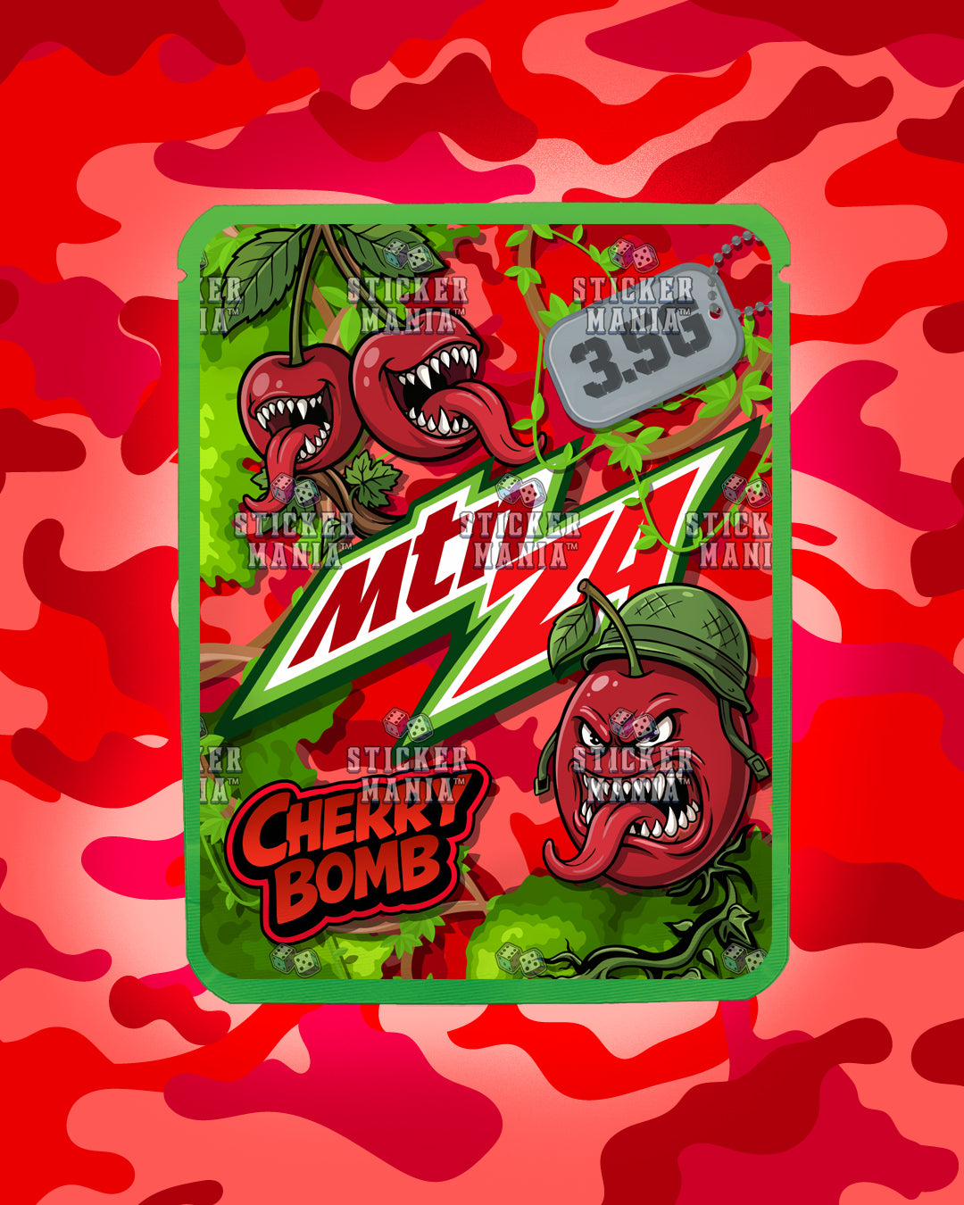 Mtn Za Cherry Bomb | Pre-Made Sticker Bag | 3.5g