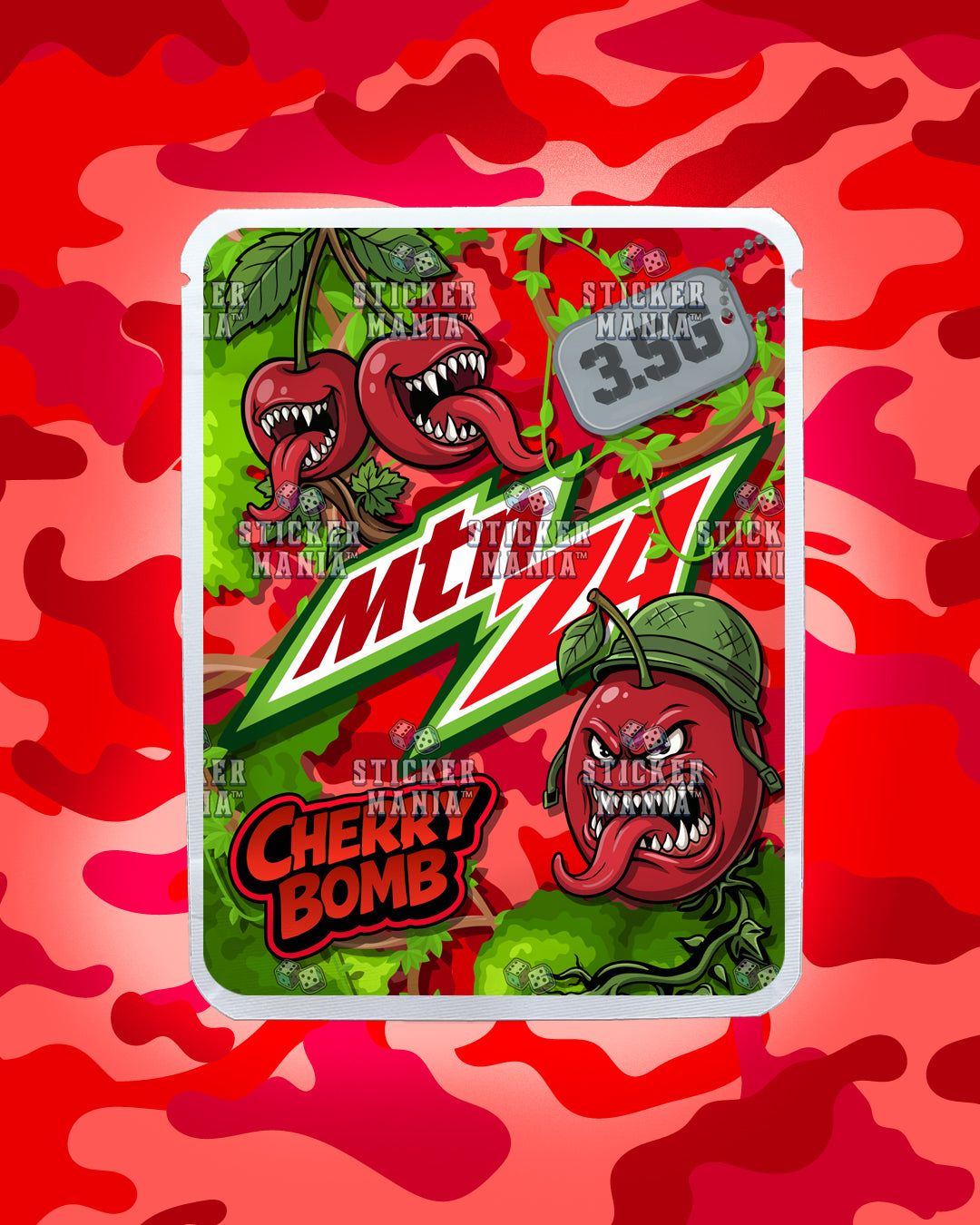 Mtn Za Cherry Bomb | Pre-Made Sticker Bag | 3.5g