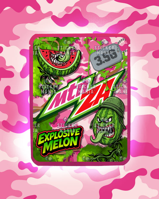 Mtn Za Explosive Melon | Pre-Made Sticker Bag | 3.5g