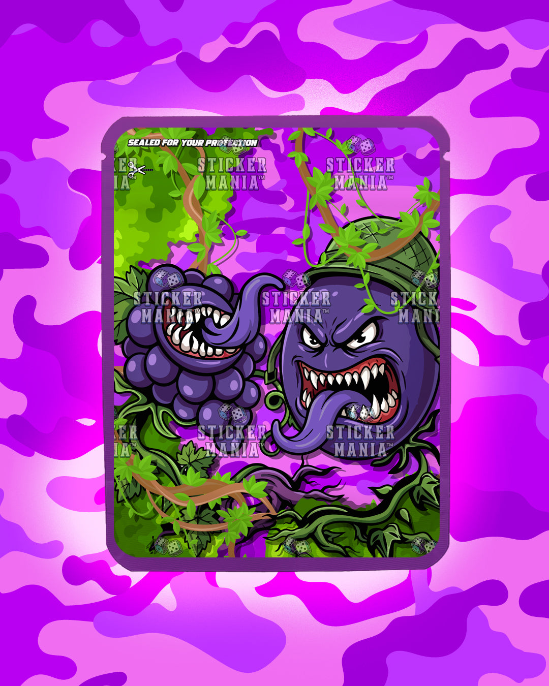 Mtn Za Grape Ops | Pre-Made Sticker Bag | 3.5g