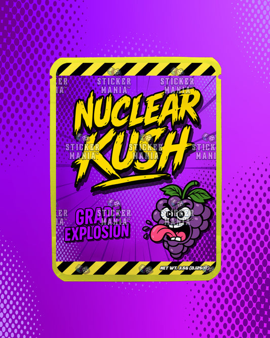 Nuclear Kush Grape Explosion | Pre-Made Sticker Bag | 3.5g