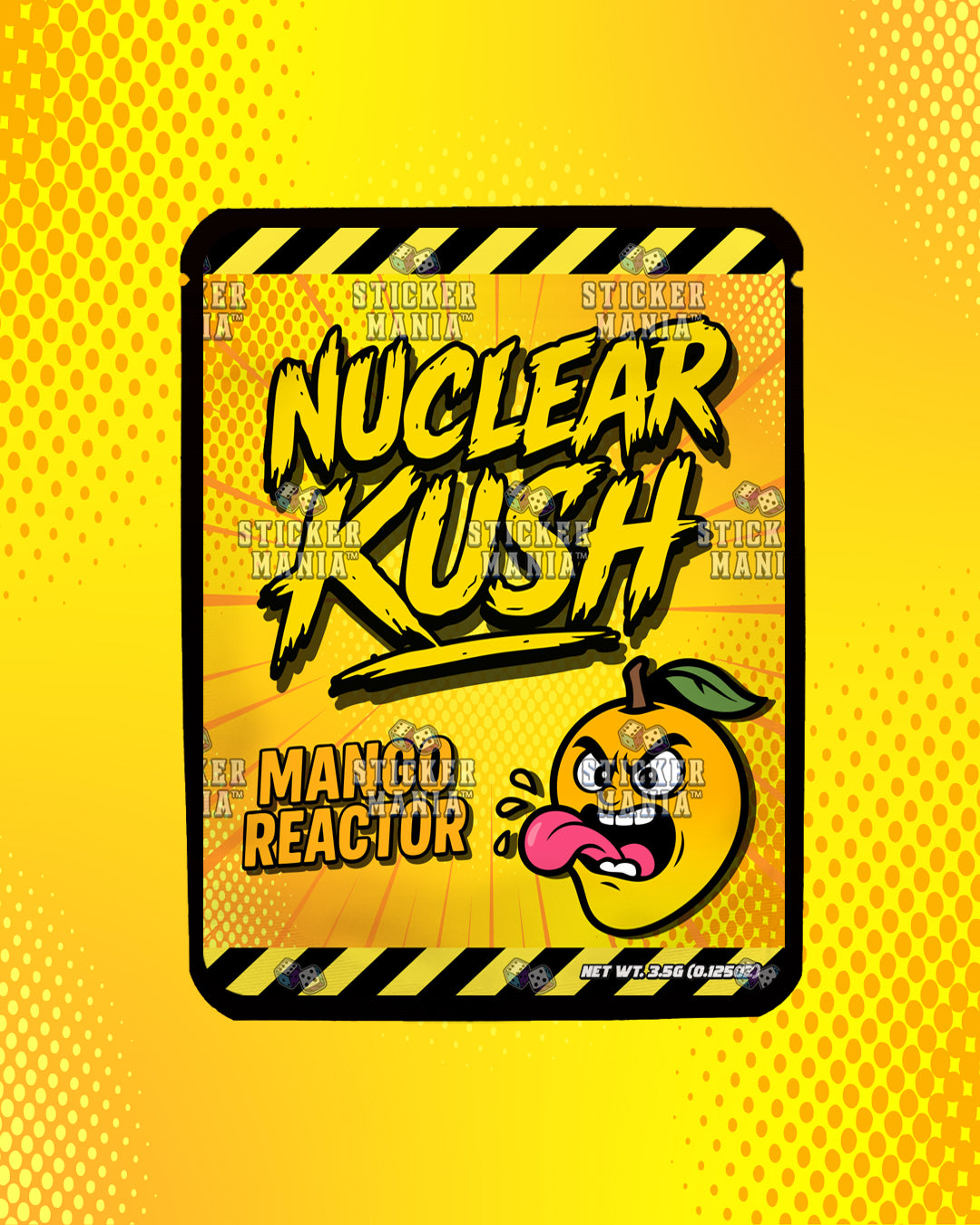 Nuclear Kush Mango Reactor | Pre-Made Sticker Bag | 3.5g
