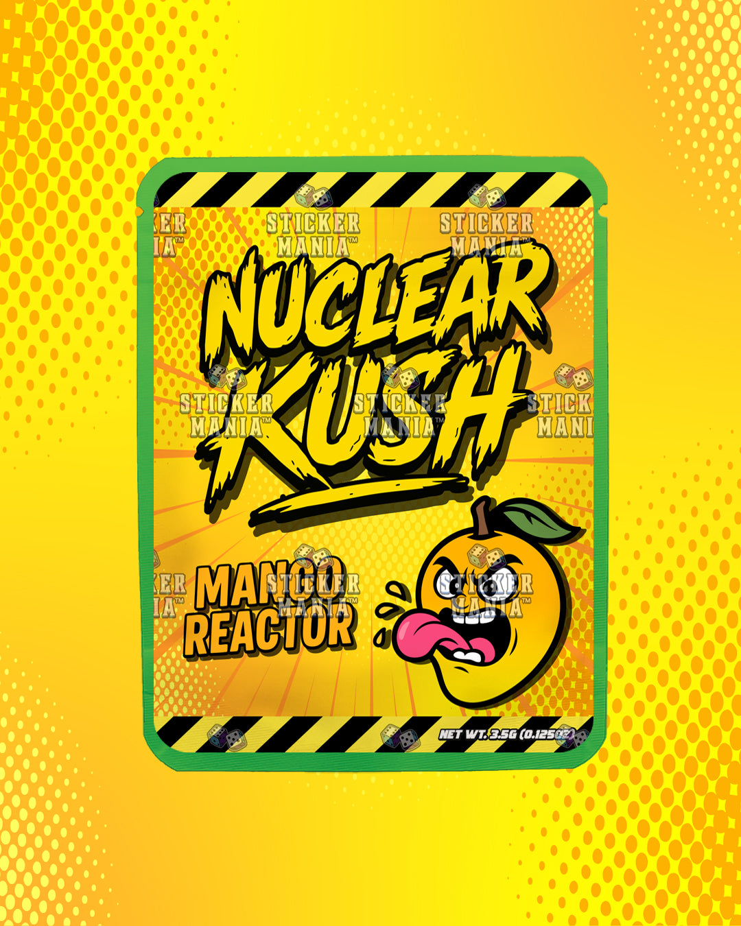 Nuclear Kush Mango Reactor | Pre-Made Sticker Bag | 3.5g