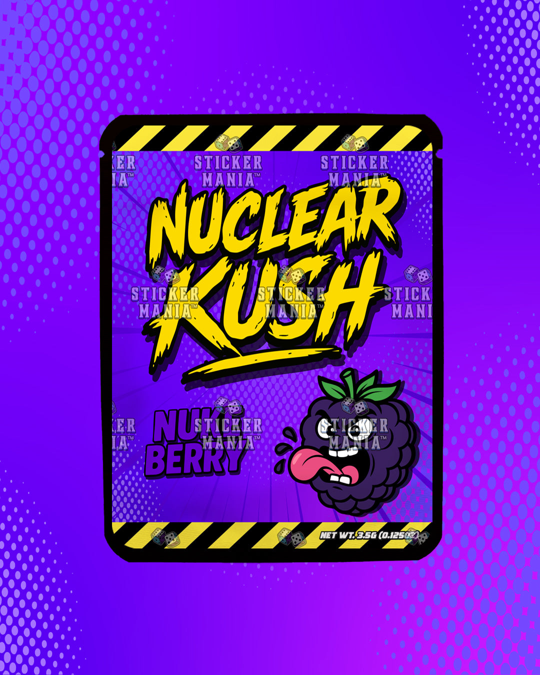 Nuclear Kush Nuke Berry | Pre-Made Sticker Bag | 3.5g