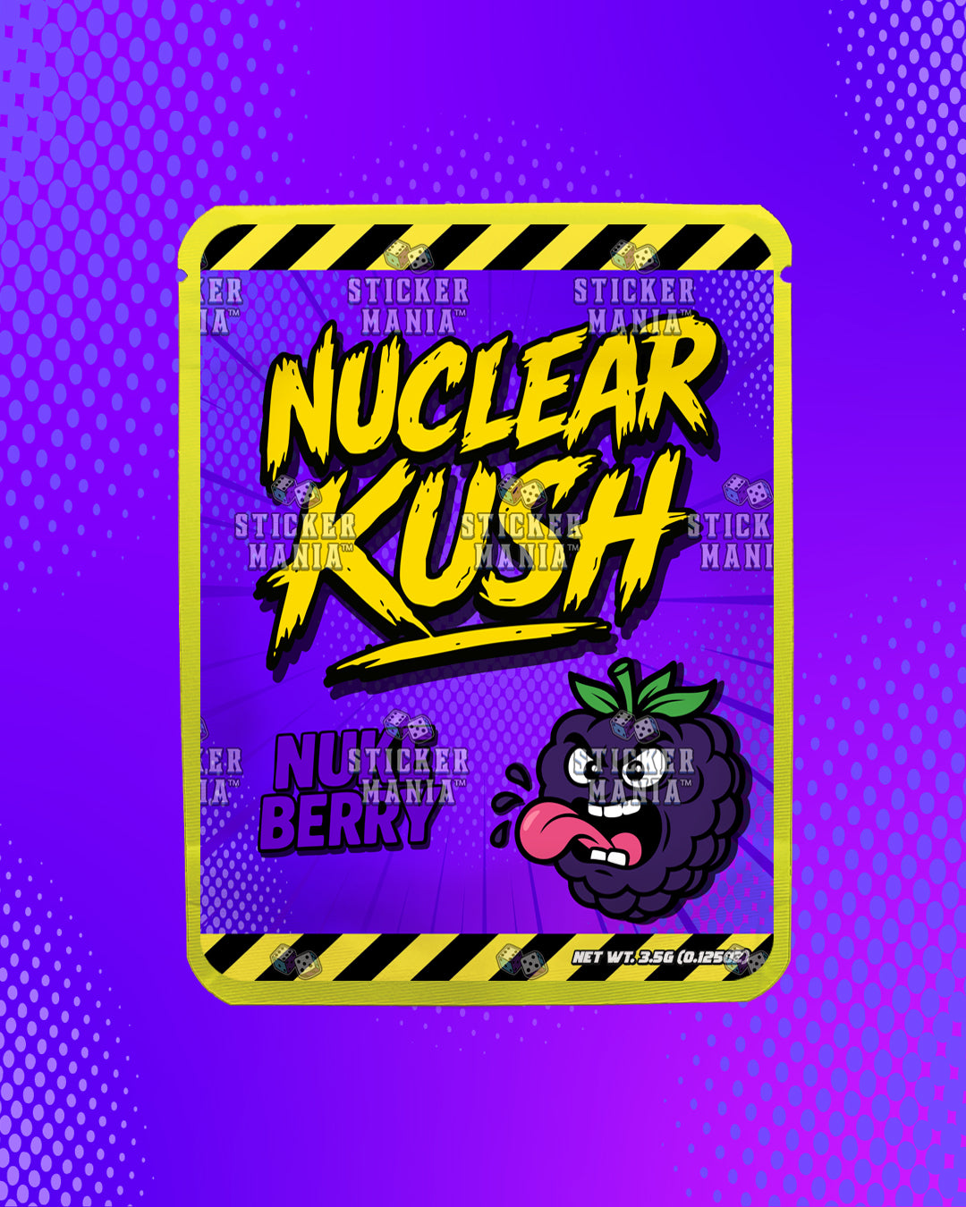 Nuclear Kush Nuke Berry | Pre-Made Sticker Bag | 3.5g