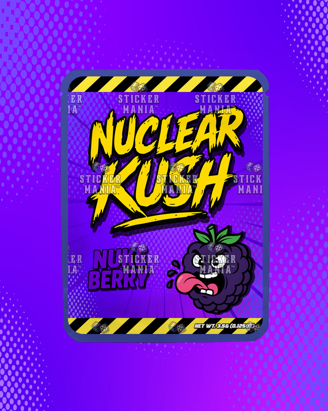 Nuclear Kush Nuke Berry | Pre-Made Sticker Bag | 3.5g