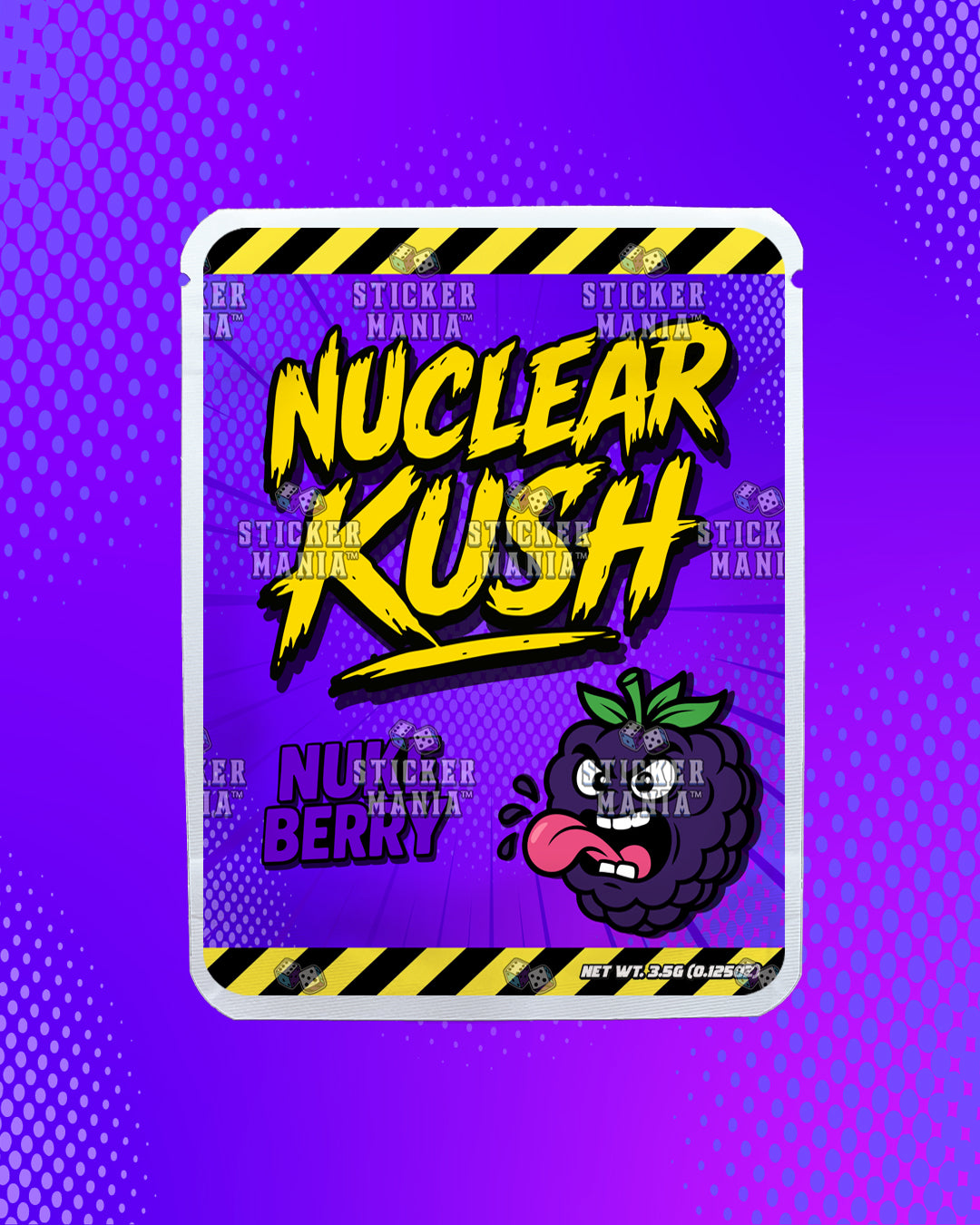 Nuclear Kush Nuke Berry | Pre-Made Sticker Bag | 3.5g
