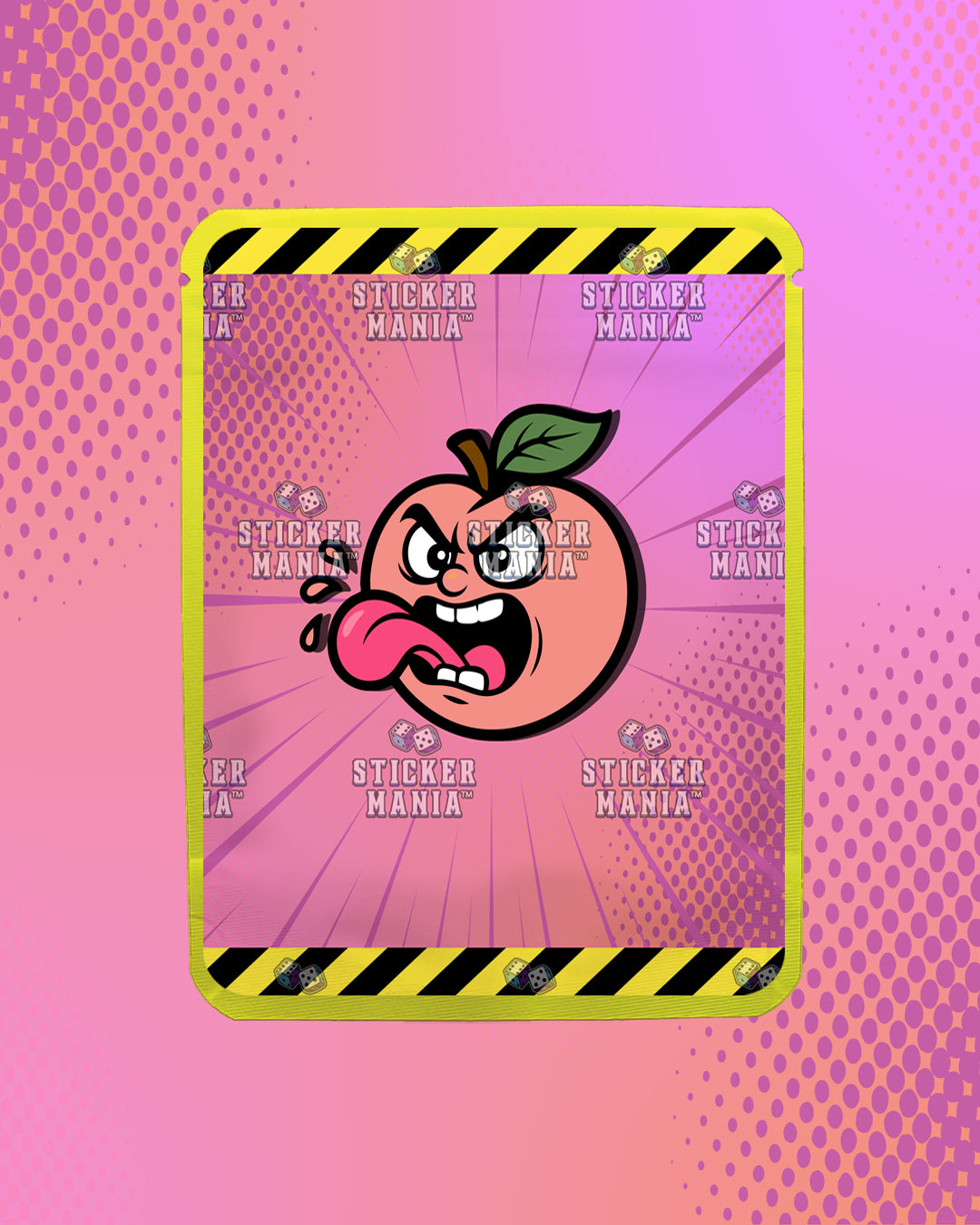 Nuclear Kush Peach Kaboom | Pre-Made Sticker Bag | 3.5g
