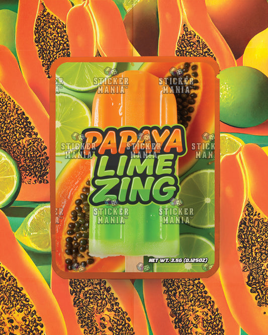 Papaya Lime Zing | Pre-Made Sticker Bag | 3.5g