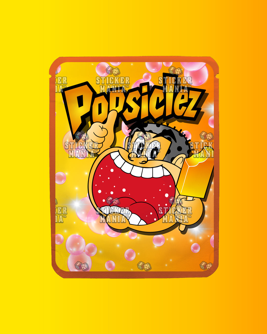 Popsiclez Orange BubbleGum | Pre-Made Sticker Bag | 3.5g