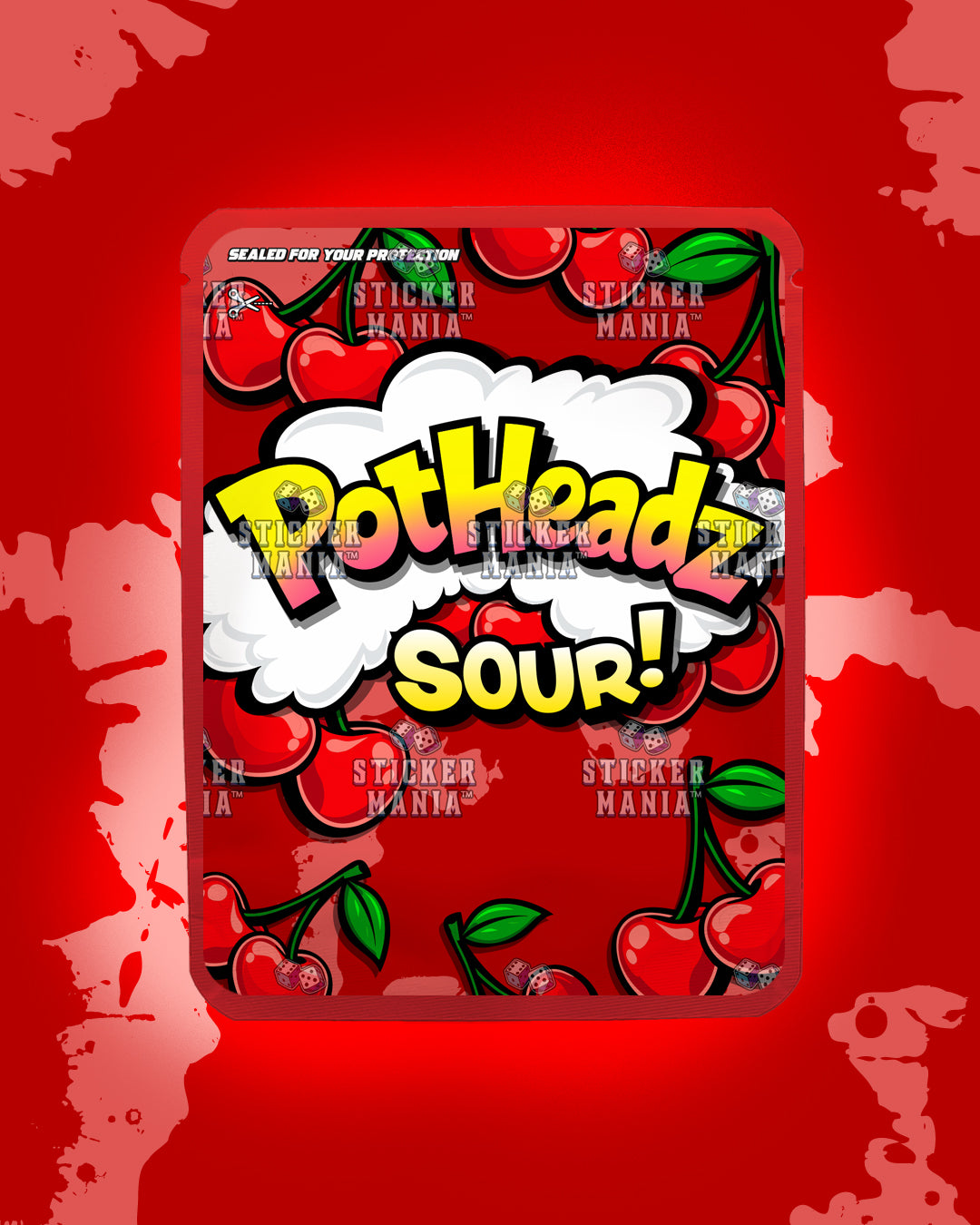 PotHeadz Black Cherry | Pre-Made Sticker Bag | 3.5g