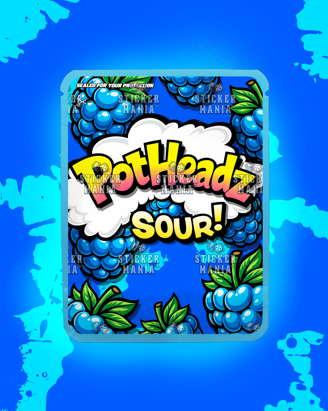PotHeadz Blue Razz | Pre-Made Sticker Bag | 3.5g