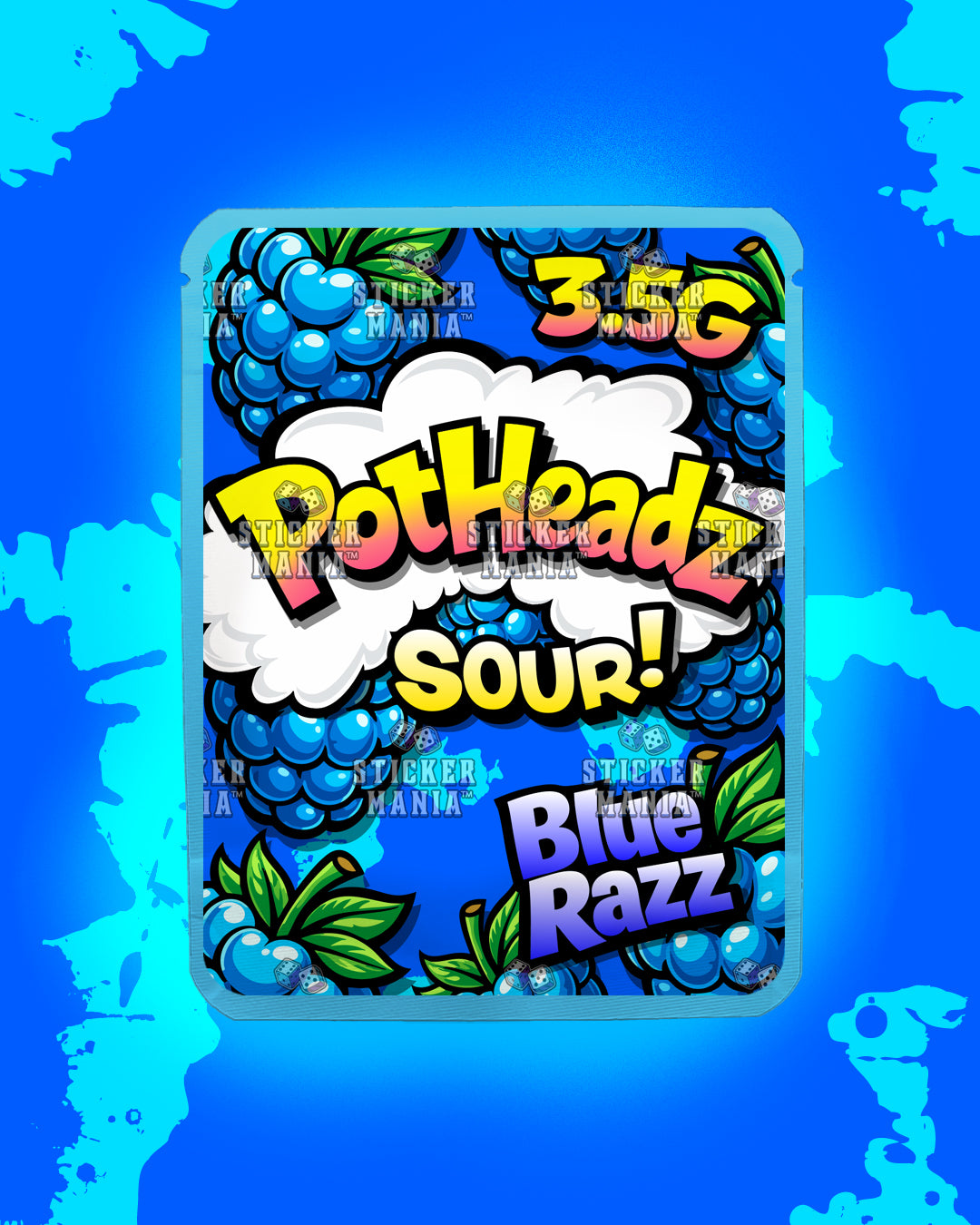 PotHeadz Blue Razz | Pre-Made Sticker Bag | 3.5g