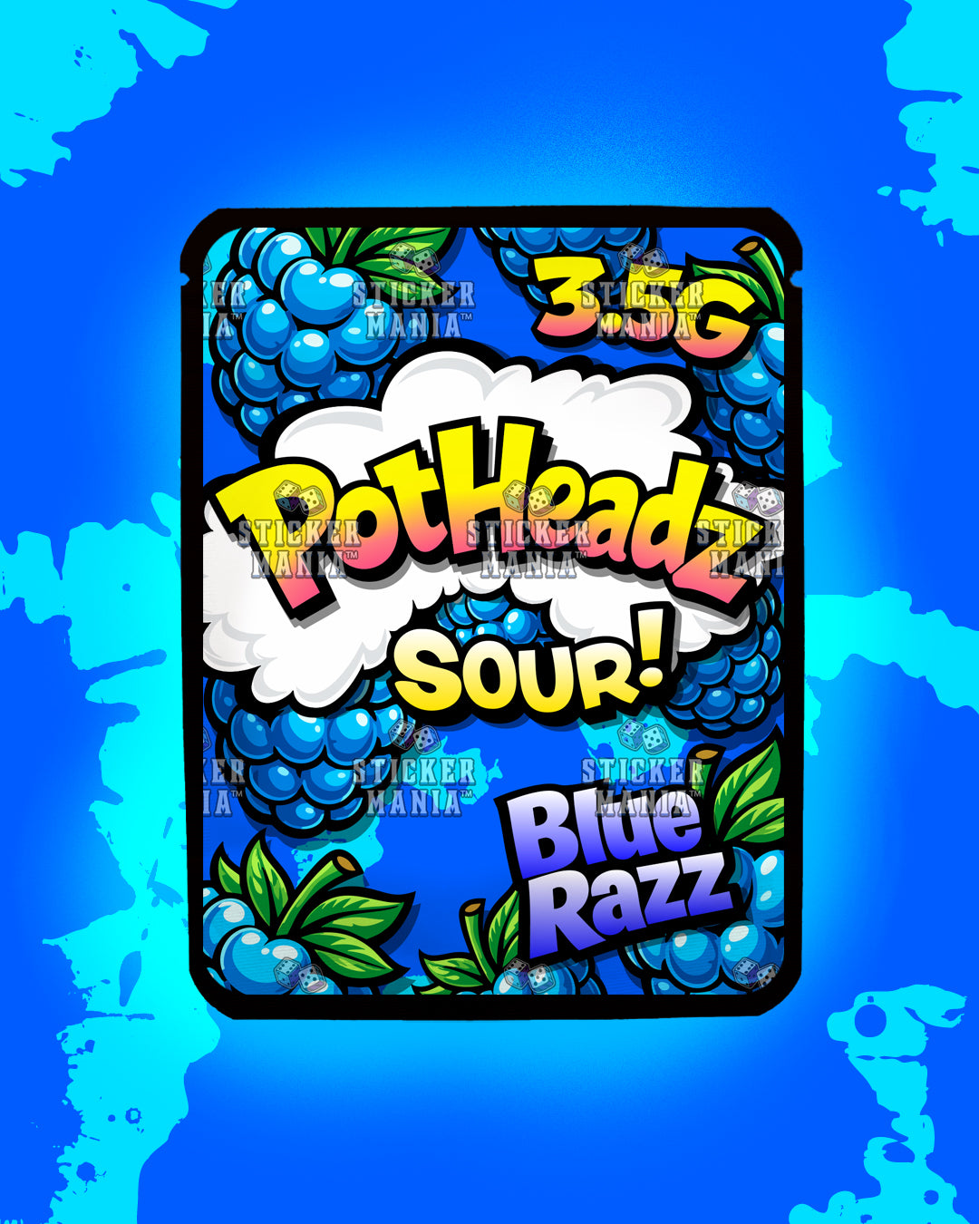 PotHeadz Blue Razz | Pre-Made Sticker Bag | 3.5g