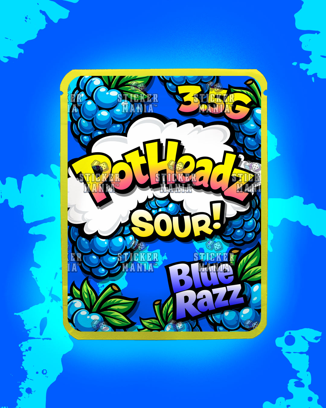 PotHeadz Blue Razz | Pre-Made Sticker Bag | 3.5g