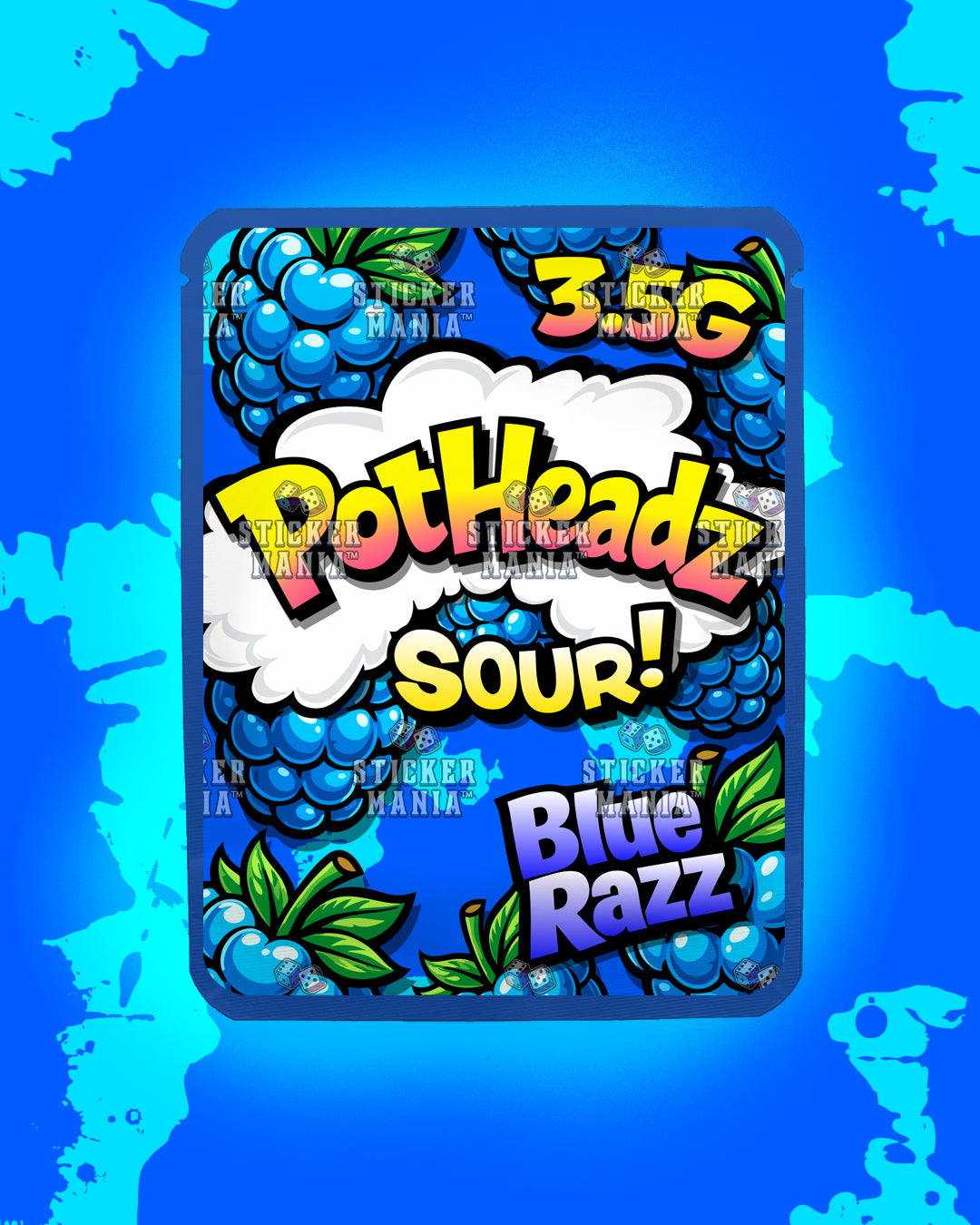 PotHeadz Blue Razz | Pre-Made Sticker Bag | 3.5g