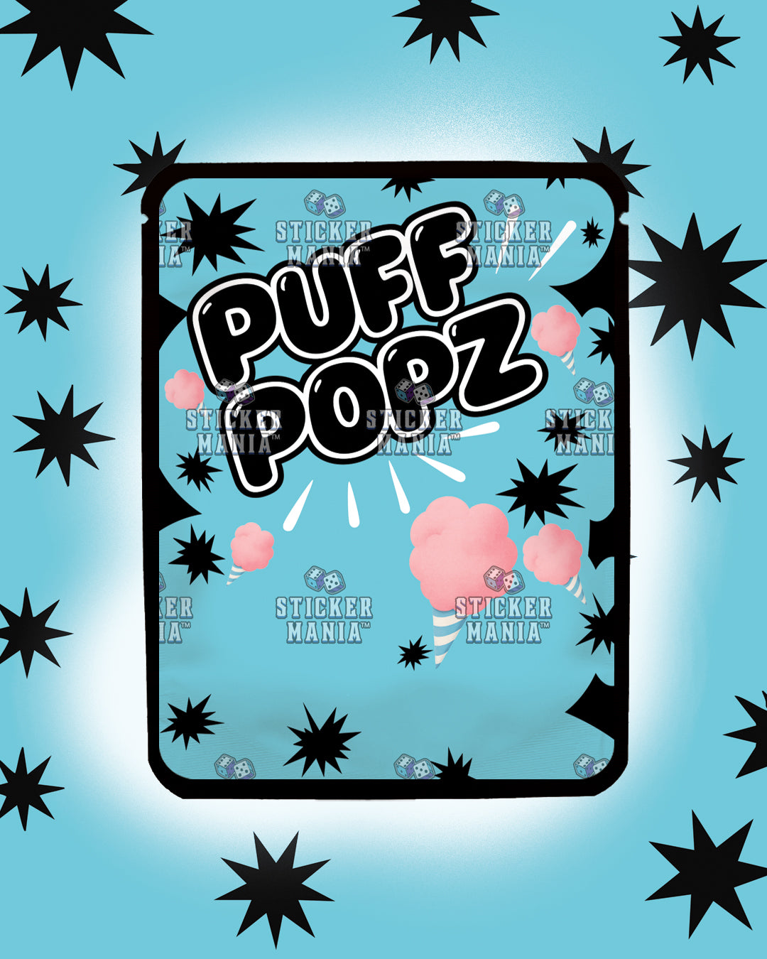 Puff Popz Cotton Candy | Pre-Made Sticker Bag | 3.5g