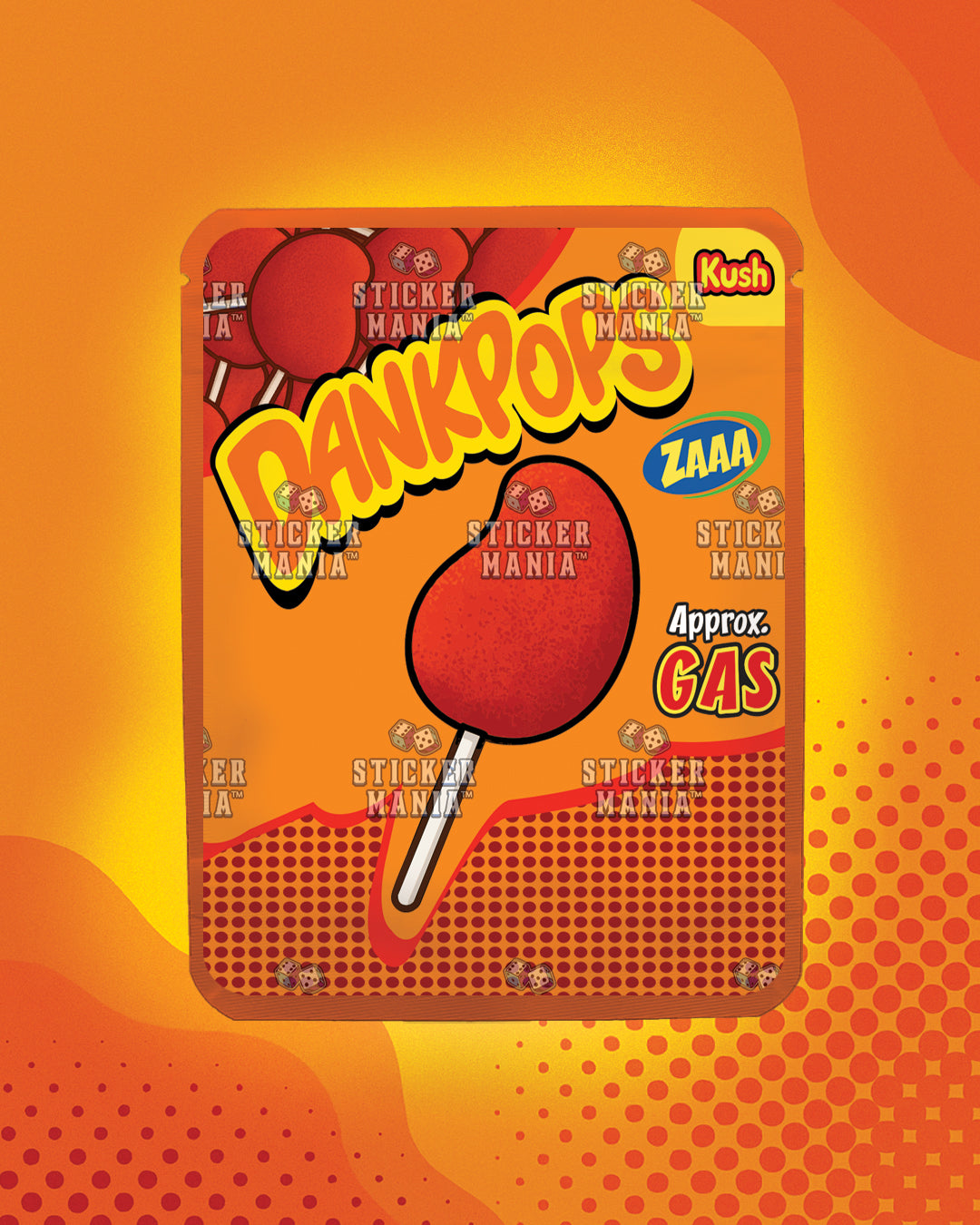 Dank Pops Mango Chili | Pre-Made Sticker Bag | 3.5g