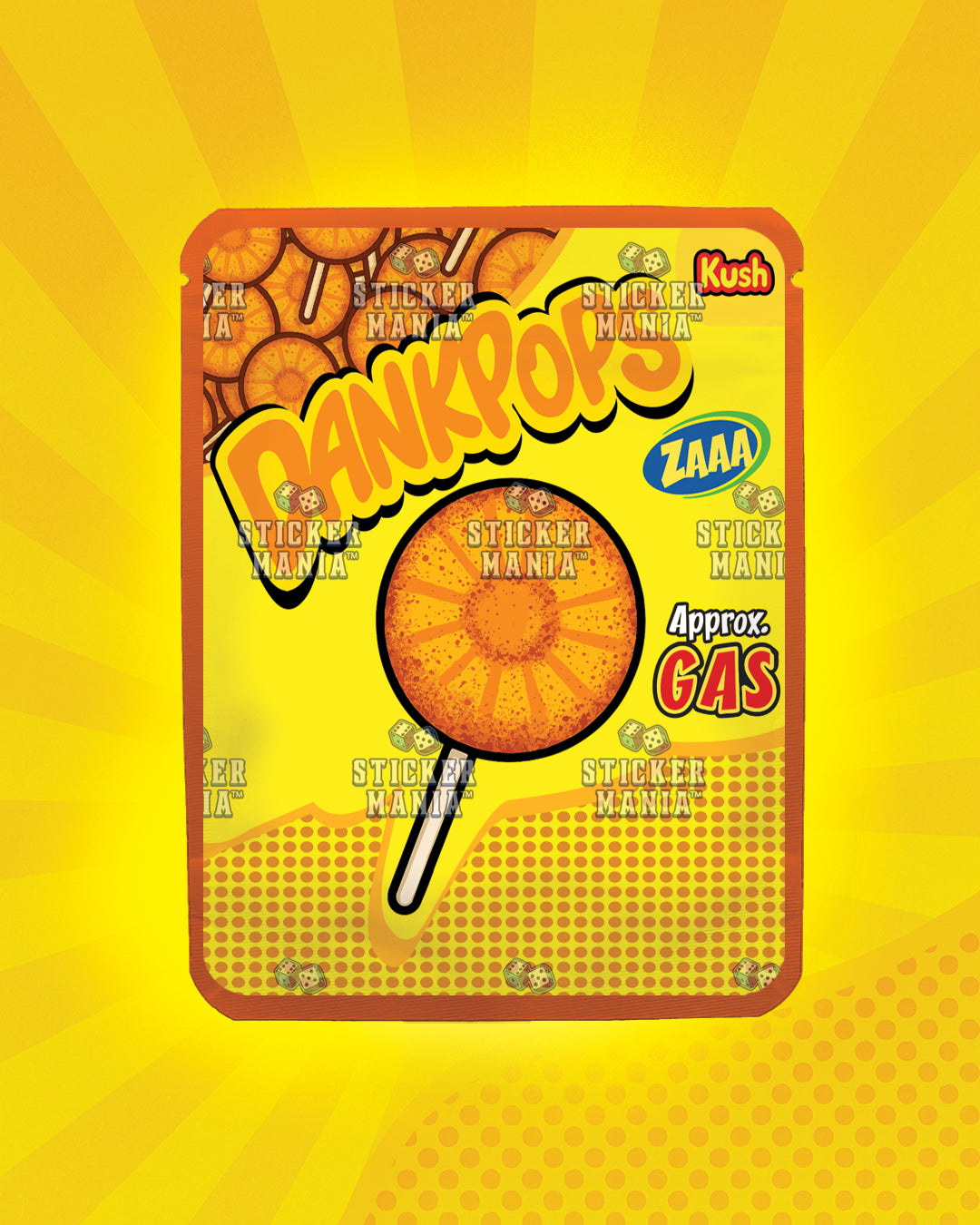 Dank Pops Pina Chili | Pre-Made Sticker Bag | 3.5g