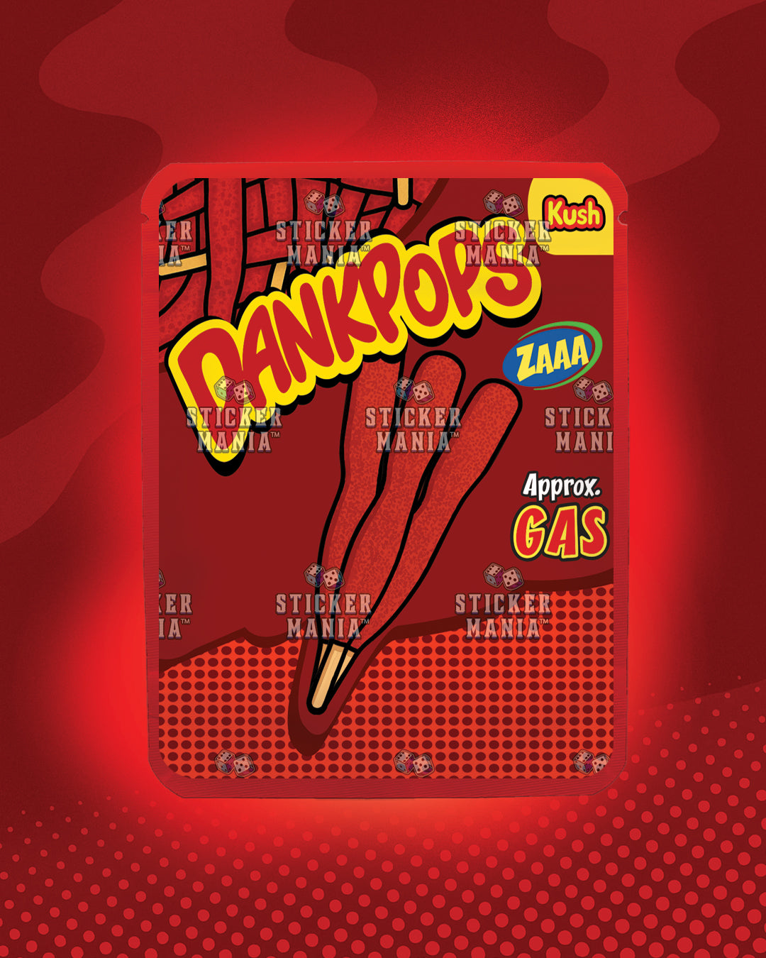 Dank Pops Tamarrico | Pre-Made Sticker Bag | 3.5g