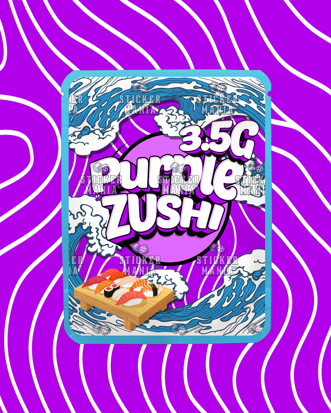 Purple Zushi | Pre-Made Sticker Bag | 3.5g