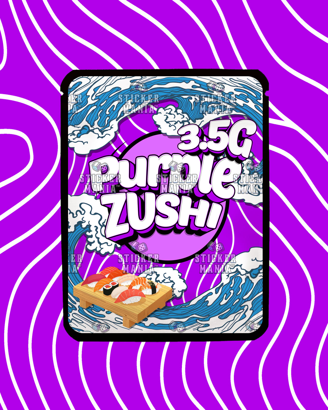 Purple Zushi | Pre-Made Sticker Bag | 3.5g