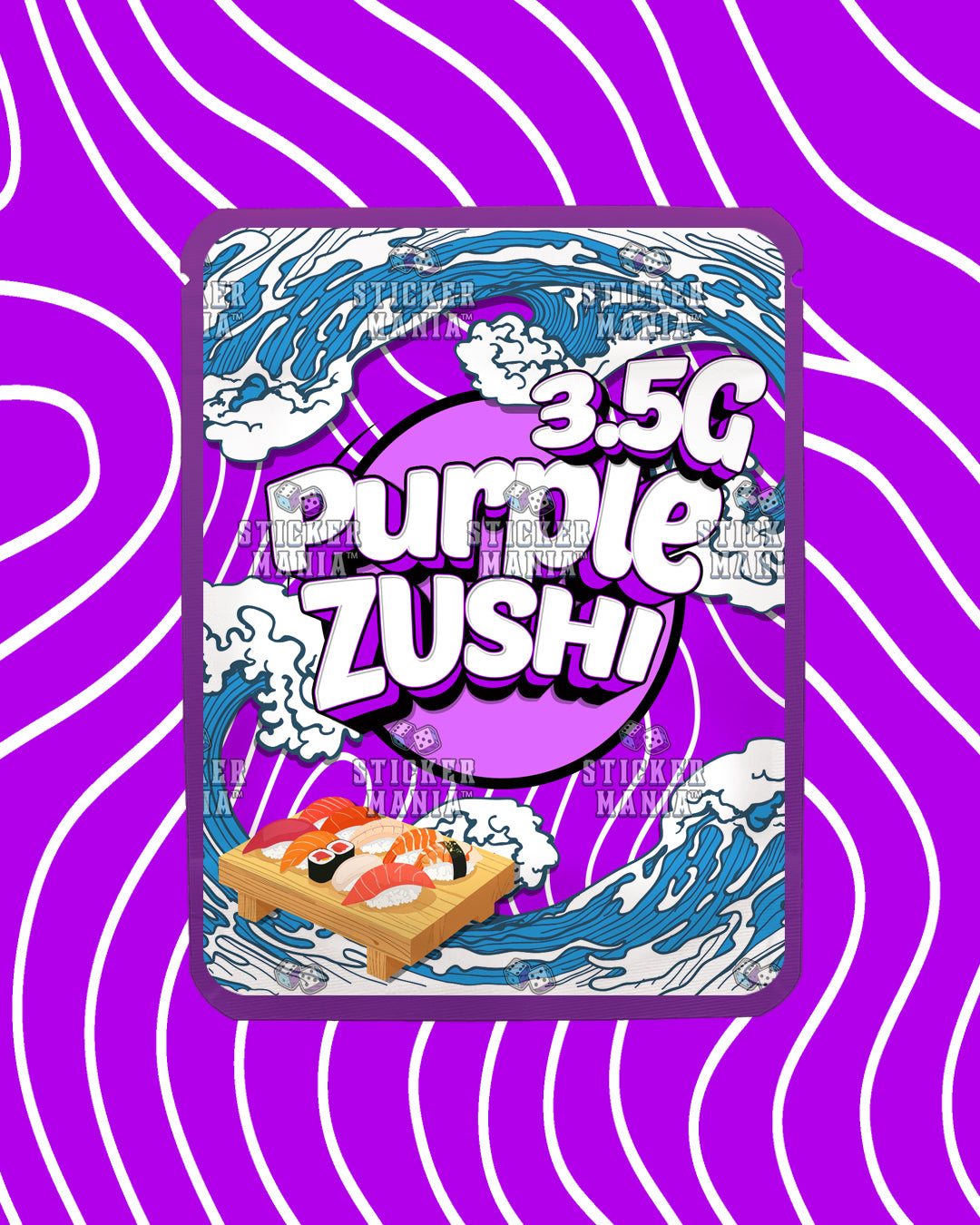 Purple Zushi | Pre-Made Sticker Bag | 3.5g