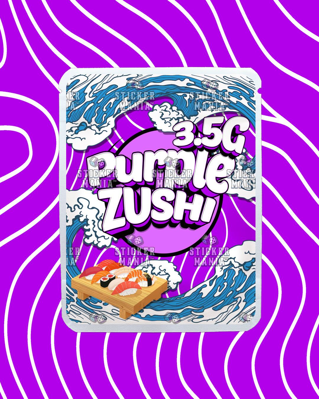 Purple Zushi | Pre-Made Sticker Bag | 3.5g