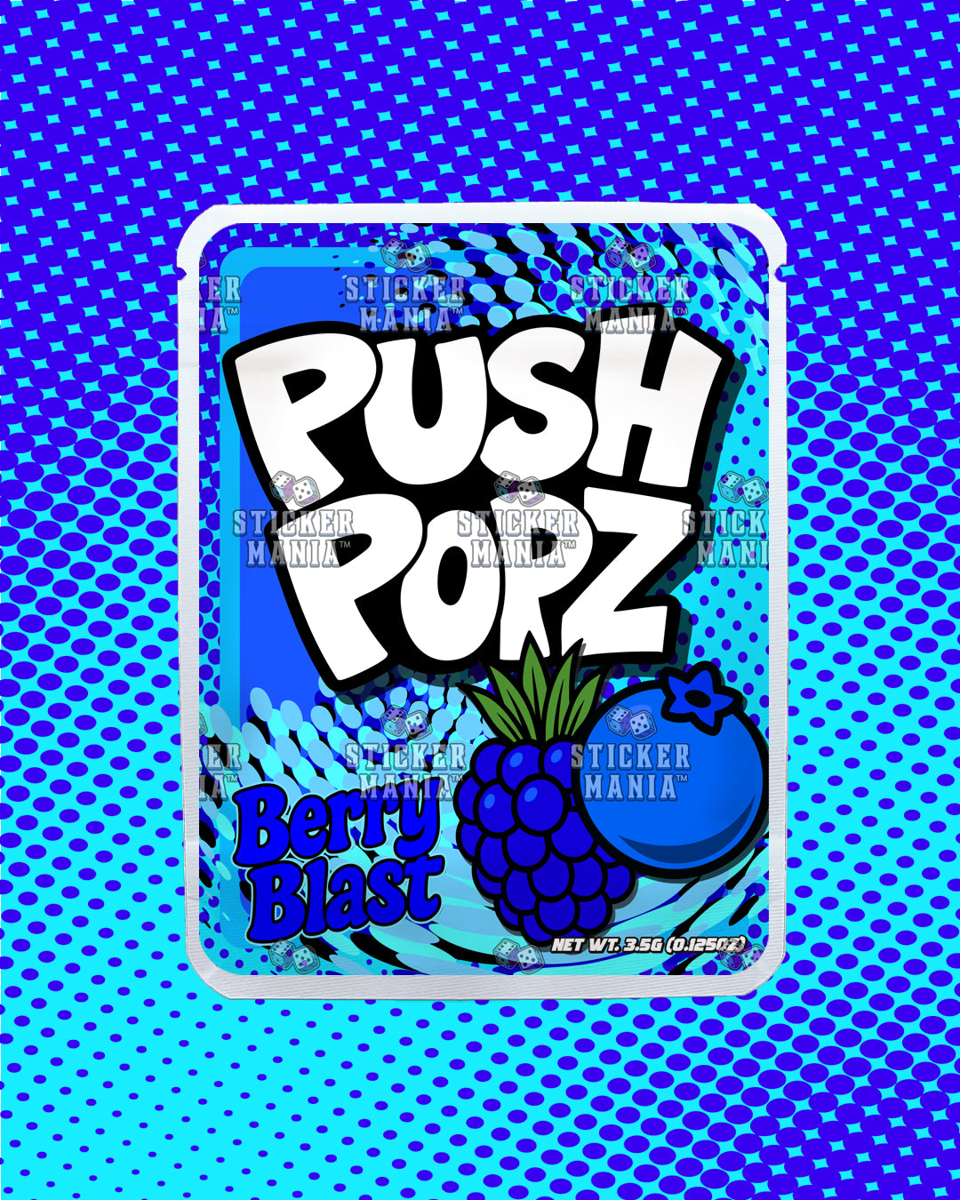Push Popz BerryBlast | Pre-Made Sticker Bag | 3.5g