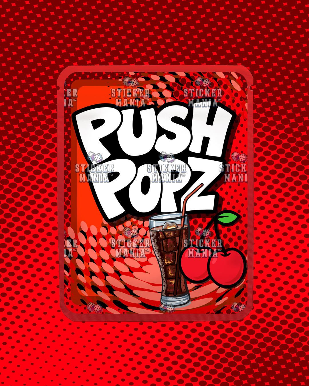 Push Popz Cherry Cola | Pre-Made Sticker Bag | 3.5g
