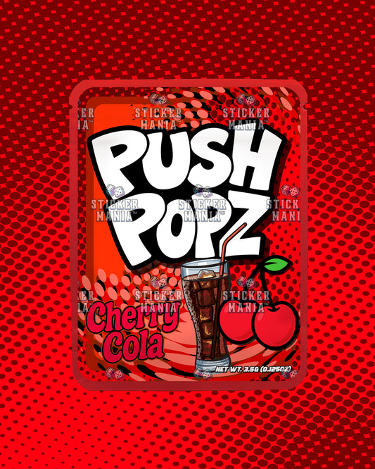 Push Popz Cherry Cola | Pre-Made Sticker Bag | 3.5g