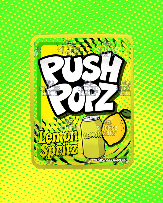 Push Popz Lemon Spritz | Pre-Made Sticker Bag | 3.5g