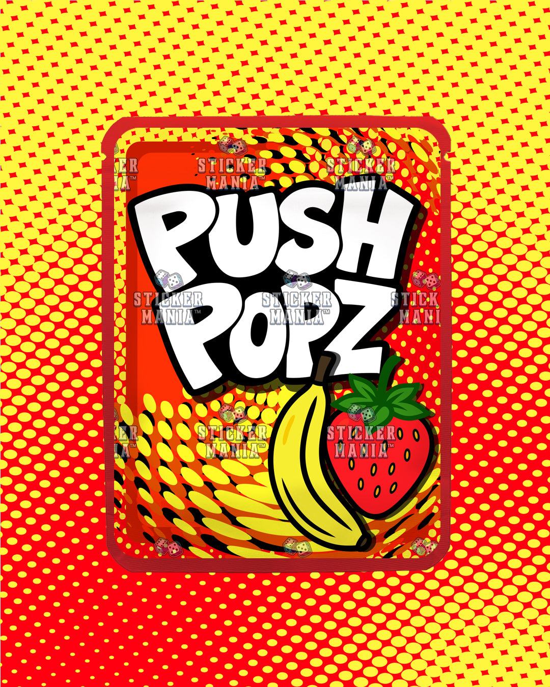 Push Popz Straw Nana | Pre-Made Sticker Bag | 3.5g