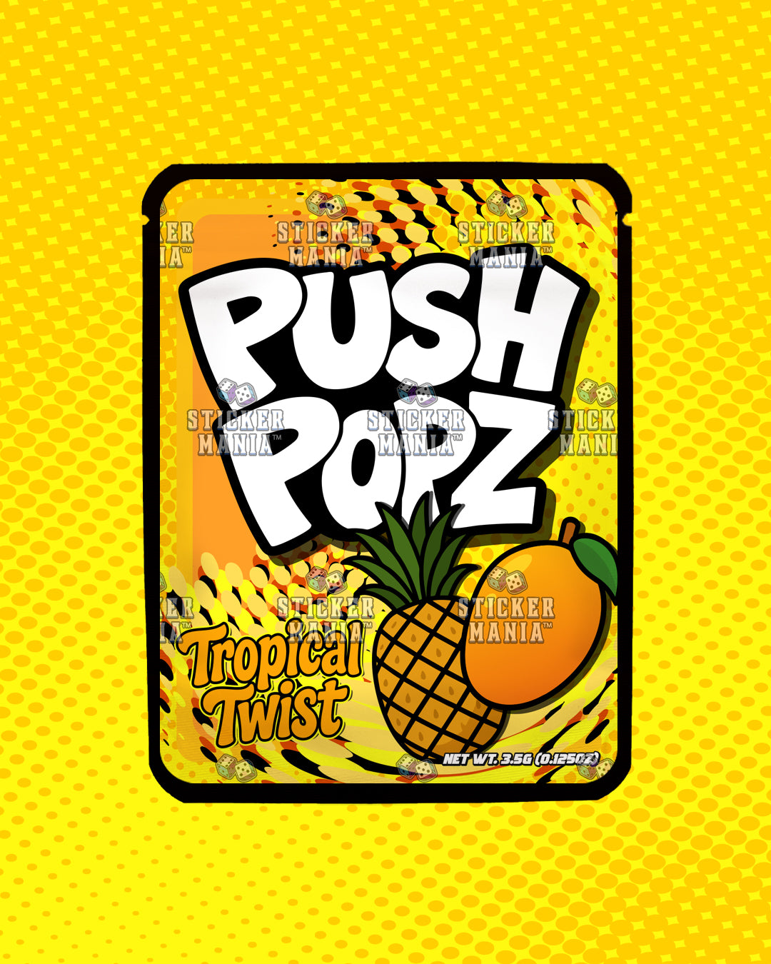 Push Popz Tropical Twist | Pre-Made Sticker Bag | 3.5g