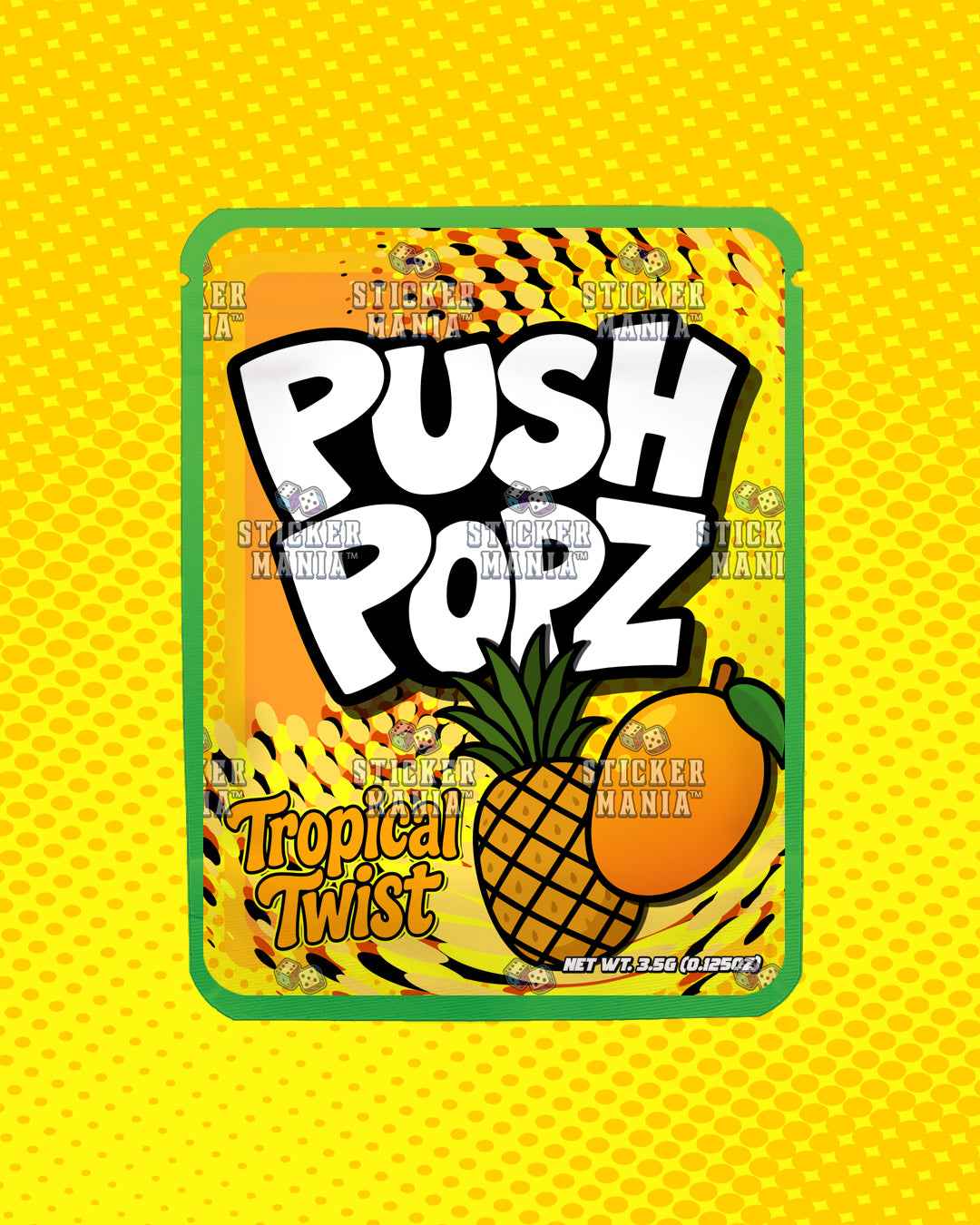 Push Popz Tropical Twist | Pre-Made Sticker Bag | 3.5g
