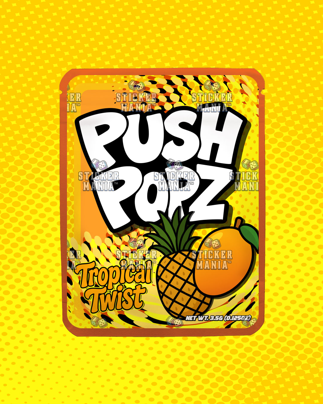 Push Popz Tropical Twist | Pre-Made Sticker Bag | 3.5g