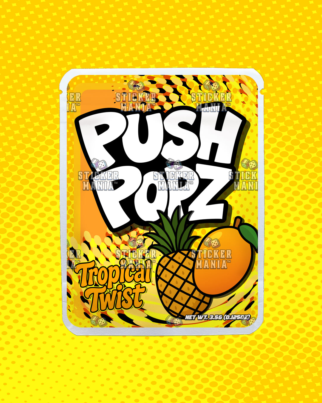 Push Popz Tropical Twist | Pre-Made Sticker Bag | 3.5g