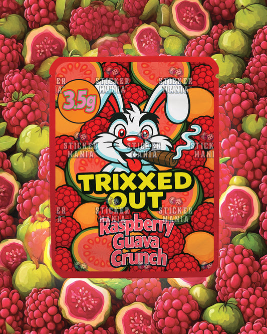 Trixxed Out - Raspberry Guava Crunch | Pre-Made Sticker Bag | 3.5g