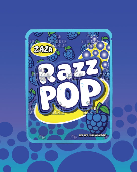 Razz Pop | Pre-Made Sticker Bag | 3.5g