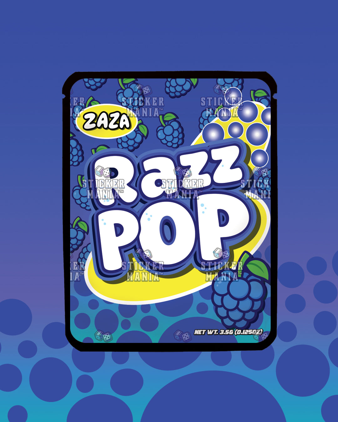 Razz Pop | Pre-Made Sticker Bag | 3.5g