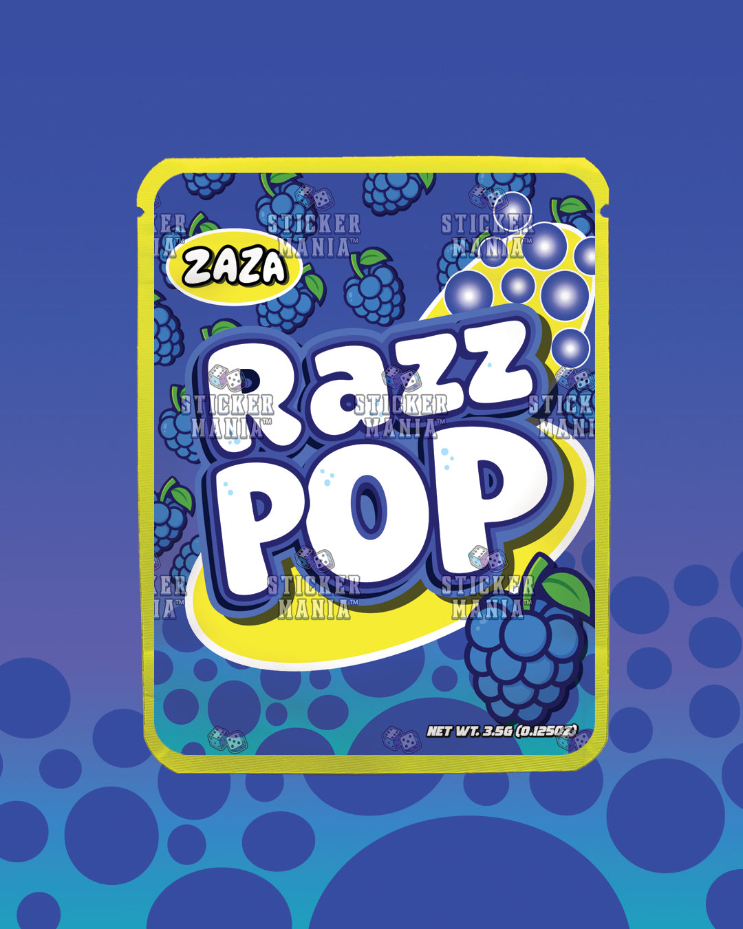Razz Pop | Pre-Made Sticker Bag | 3.5g