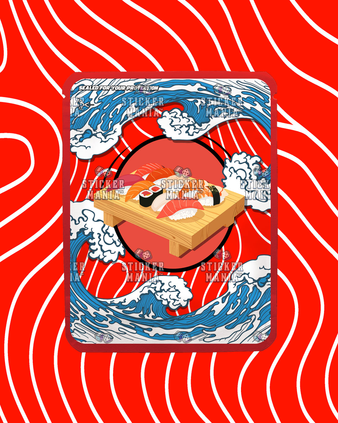 Red Zushi | Pre-Made Sticker Bag | 3.5g