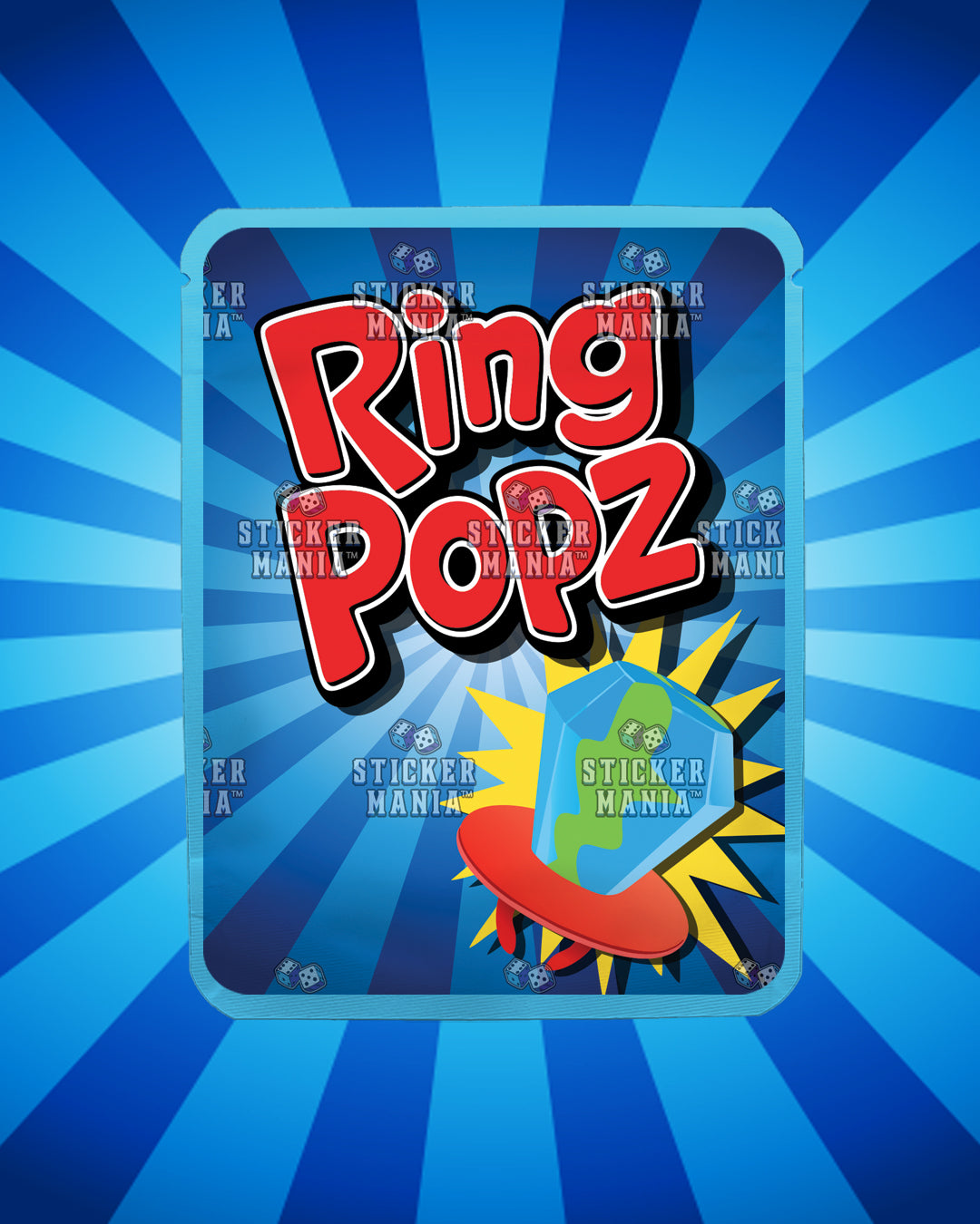 Ring Popz BlueRazz Apple | Pre-Made Sticker Bag | 3.5g