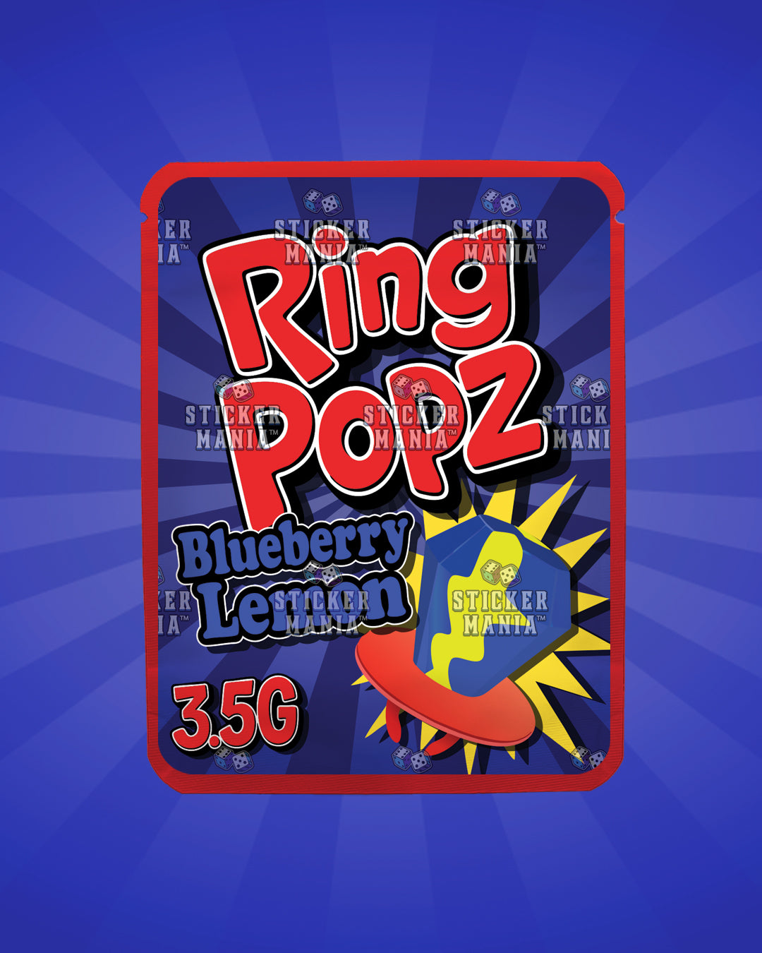 Ring Popz Blueberry Lemon | Pre-Made Sticker Bag | 3.5g