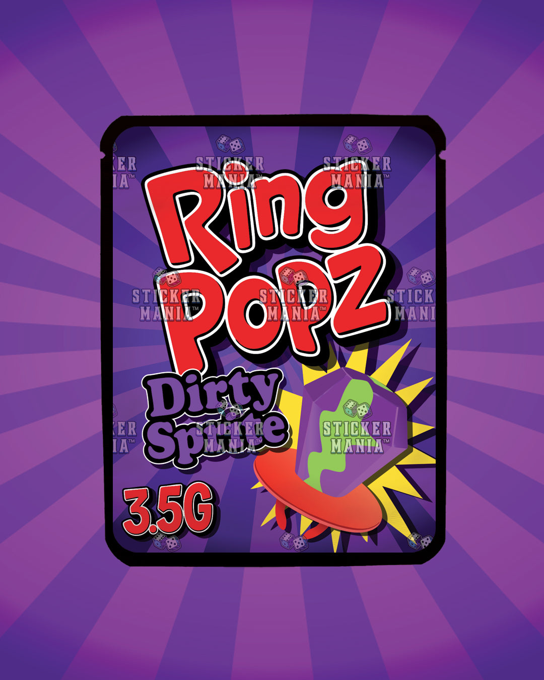 Ring Popz Dirty Sprite | Pre-Made Sticker Bag | 3.5g